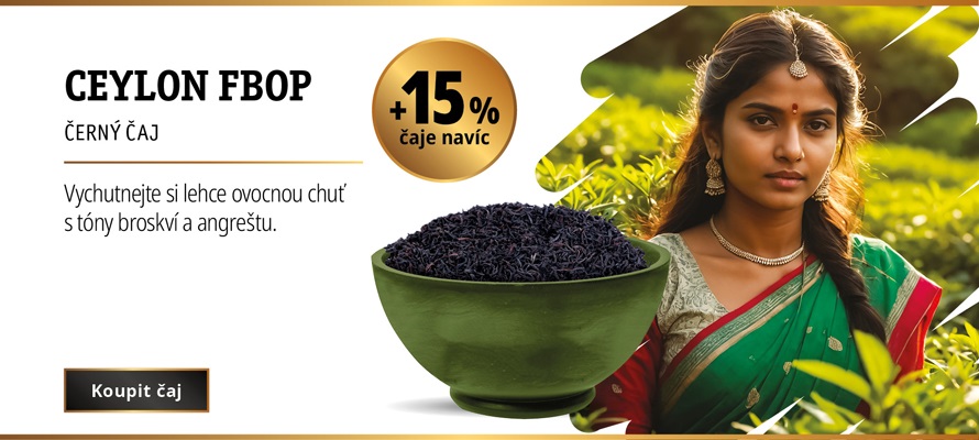 AKCE ČERNÝ ČAJ CEYLON FBOP +15% ČAJE NAVÍC