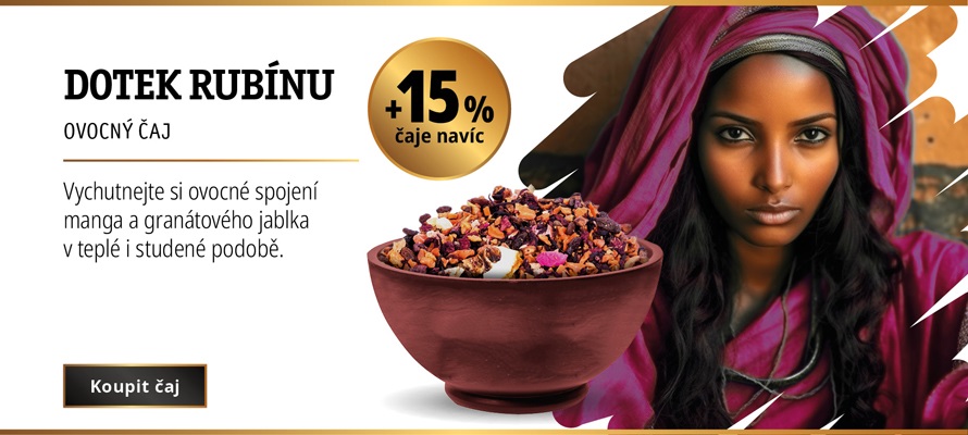 AKCE OVOCNÝ ČAJ DOTEK RUBÍNU +15% ČAJE NAVÍC